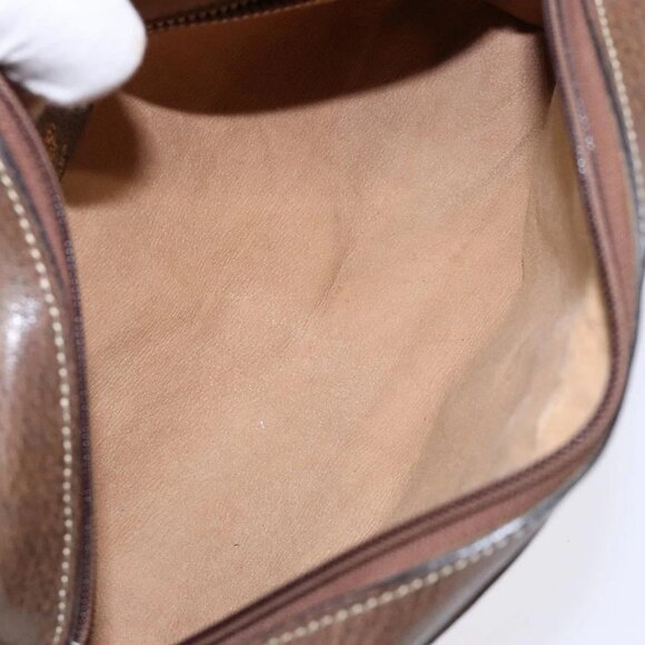 GUCCI GG Supreme Web Sherry Line Shoulder Bag PVC Beige Gold Auth sw1153 - Picture 11 of 16